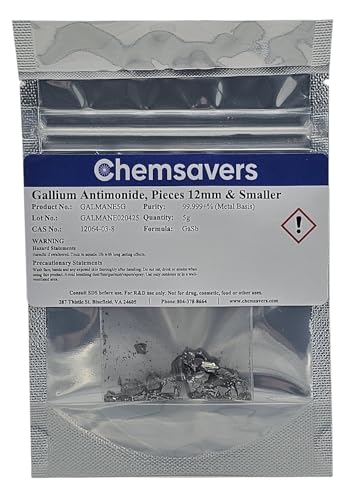Gallium Antimonide, Pieces 12mm & Smaller, 99.999+% (Metals Basis), 5g