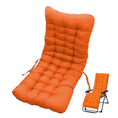 Tapallmy Cojín para Tumbona, cojín Acolchado Antideslizante de 19x67 Pulgadas de Grosor con Lazos para Silla de Respaldo Alto de jardín, Patio y Playa