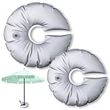 2 Stück Gewichte Für Sonnenschirmständer Befüllbar,50 Cm/65 Cm Wasser Gewichtssack Bag,U-Förmige Flaggen Gewichtstasche,Sand oder Wasserfüllung,Für Schirme Balkon Strand Terrasse,Ballonständer Zubehör