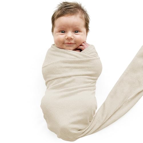 Image of Caden Lane Baby Swaddle & Receiving Blanket, Soft, Breathable & Temperature-Regulating Bamboo Viscose Fabric for Swaddling Newborns, Gender Neutral Infant Blanket for Boys & Girls