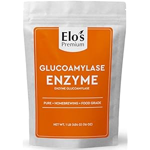 Glucoamylase Enzyme (1lb)| Packed in Canada| 100% Pure Food Grade Enzyme Formula| Increase Attenuation| Used for Fermentation| Used for Homebrewing Process in Beer Making| by Elo’s Premium