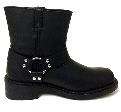 G4FD Men's Motorcycle Boots Harness Genuine Leather Short Engineer Biker Riding4