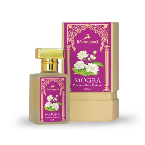Image of Aranyam Perfumes Natural Mogra Perfume Combo for Women | No Synthetic Chemicals, Long Lasting Fragrance Luxury Parfum Perfect for Gift & Personal use (Pack of 2, 50 ml)