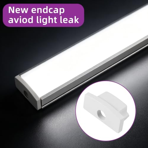 JWTCLUST 3.3FT 10 Pack LED Aluminum Channel with White Diffuser Cover by JWTCLUST - Used condition - Image 4