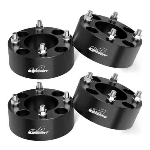 GAsupply ATV 4x110 Wheel Spacers 2 inch Black ATV Wheel Adapters Spacers 74mm Hub Bore 101.25 Studs Compatible with Honda Suzuki Bombardier 4 Pack