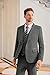Men's Casual Suit Blazer Jackets Lightweight Sports Coats One Button Dark Grey