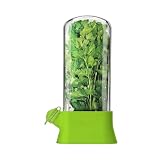 Elnwnnkc Conservatore per Piante Chiuso con Fondo ventilato, Lavabile in lavastoviglie, Contenitore per prezzemolo, Frigorifero, Compatibile con Utensili da Cucina, Frigorifero per salvapiante