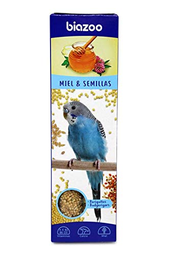 Biazoo Barritas con Miel y Semillas para Periquito - Pack 10 Cajas