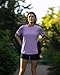 Zengjo Yoga Tops for Women Short Sleeve Loose Fit(Purple,X-Small)