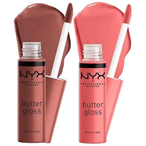 NYX Professional Makeup Lipgloss mit glänzendem Finish und nicht-klebriger Formel, Butter Gloss Cover