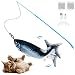 Joymaking Katzenspielzeug Fisch Elektrisch, Katzen Spielzeug mit Katzenminze, interaktiver Fisch Spielzeuge für Katze zu Spielen, Beißen, Kauen, Treten, zappelnder Fisch Katzen mit Spielangel