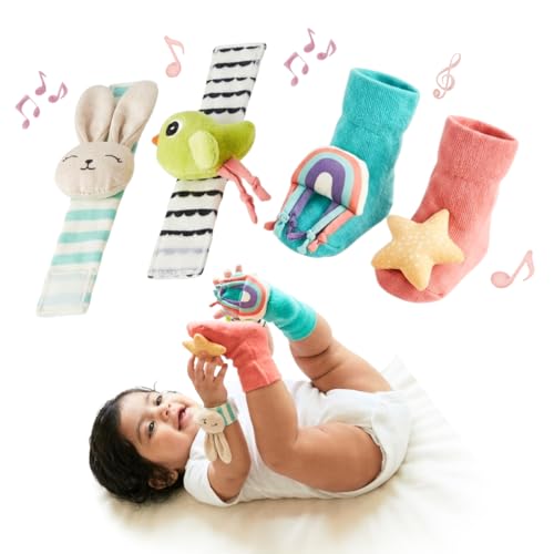 Curious Cub Rattle Set Toy for 0+ Months Babies, New Born Baby Es...