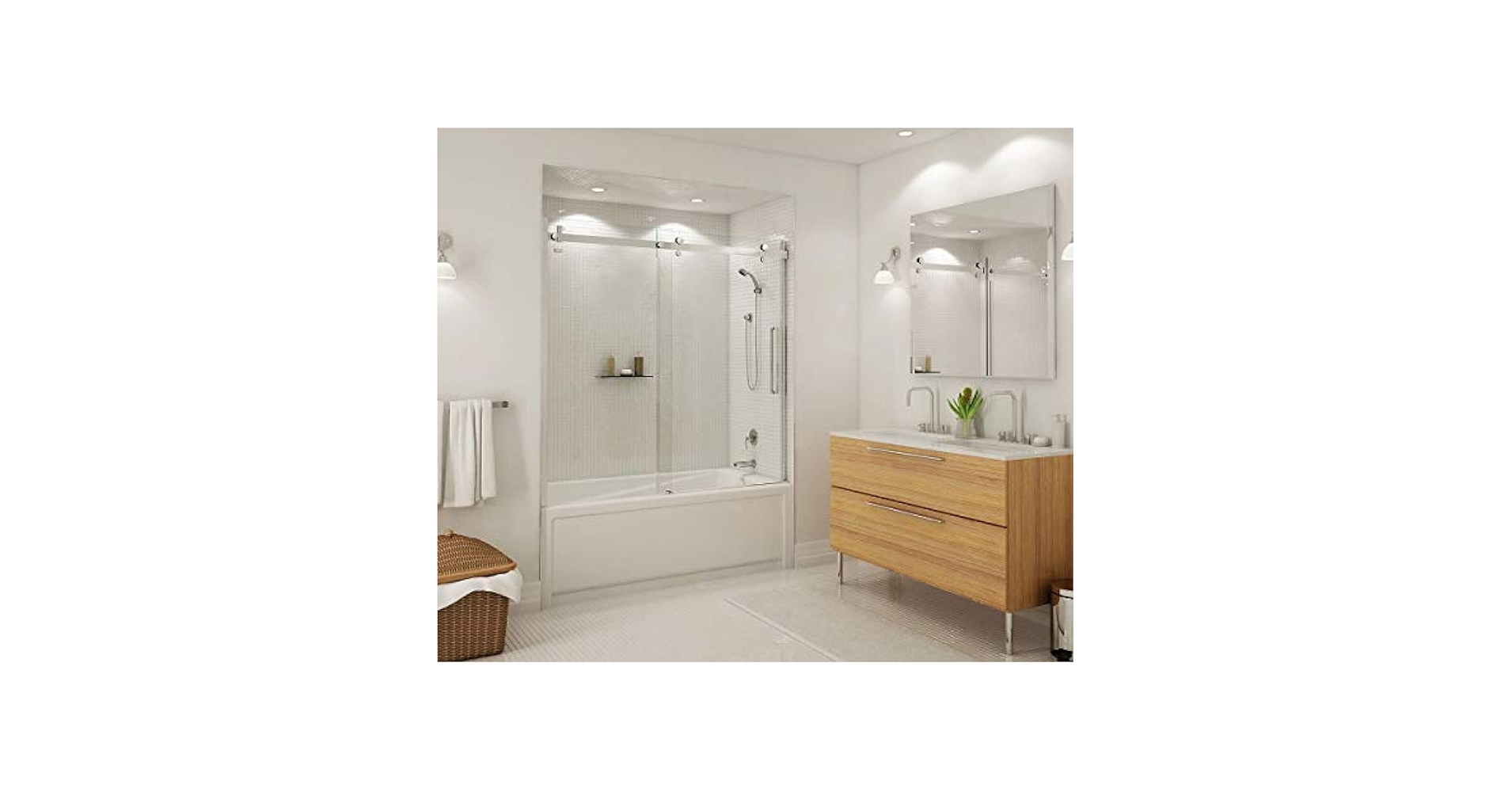 MAAX 139398-900-084-000 Halo Frameless Slider Tub Door with