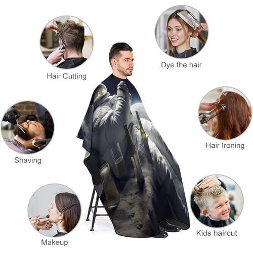 Capa para cortar cabello resistente al agua con hebilla ajustable miniatura 3