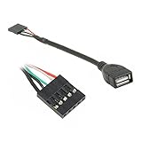 M31 20cm USB Kabel Adapter 5 pin Header Buchse auf USB 2.0 Buchse PC Mainboard