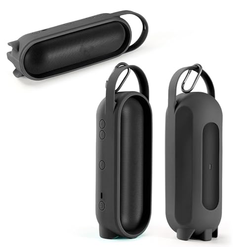 Ya en manzanajugosa.com: HUAYUWA Funda de silicona compatible con Beats Pill, funda protectora portátil de viaje con asa para altavoz Bluetooth inalámbrico Pill-2024 (solo funda) (negro)