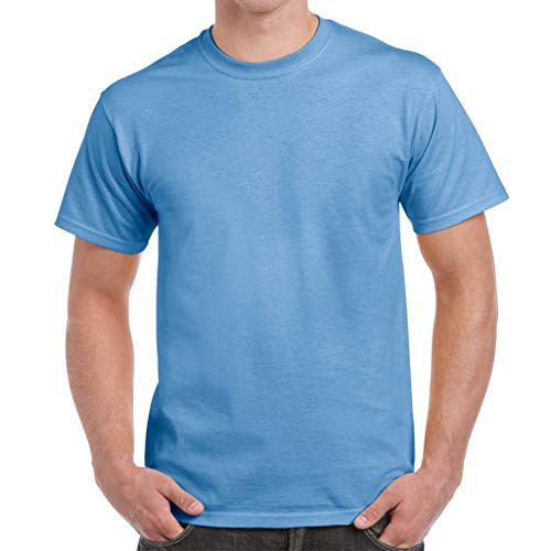 Gildan Heavy Duty Hammer Model T-Shirt for Men, Blue, Flo, L