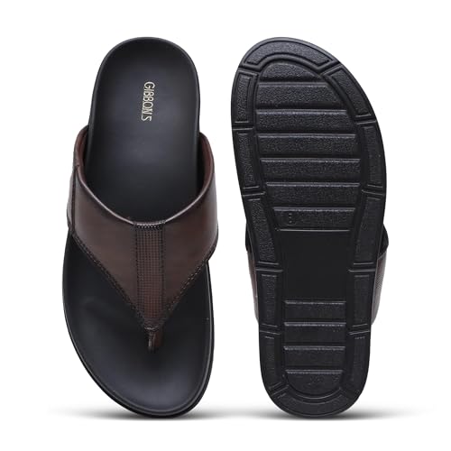 Image of GIBBON'S Series Men's Leather Sandals|Ethnic, Formal, Office Slipper for Man