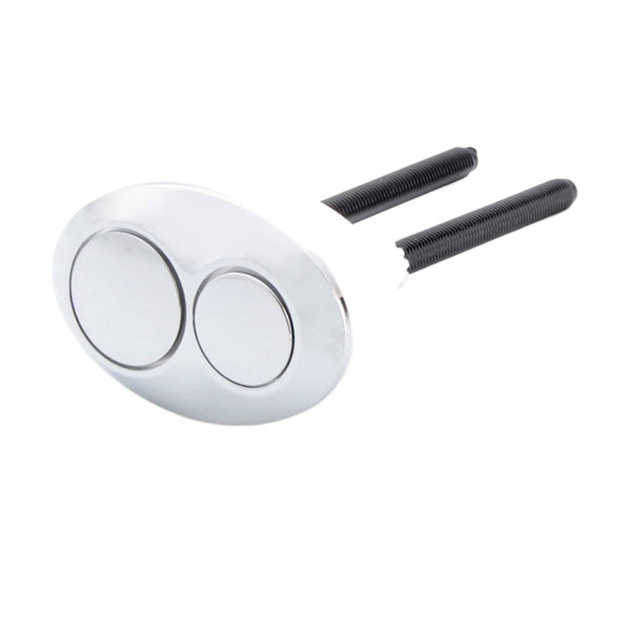 Sostituzione pulsanti di scarico WC, sedili WC ovali cromati 73X48 mm, serbatoio dell'acqua, pulsante doppio, pulsante interruttore con coperchio in ceramica for serbatoio dell'acqua WC a doppio contr