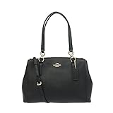 Coach Small Christie Carryall In Crossgrain Leather Imitation Gold/black 94150