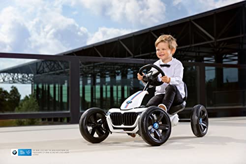 Berg Reppy Bmw Kids Go Kart - Pedal Go Kart For Boys & Girls - Kid's Pedal Vehicles With Soundbox & Adjustable Seat - Pedals Cars For Kids - White Ride-On Children's Go Cart Racer For Ages 2.5-6 Years #TOP6