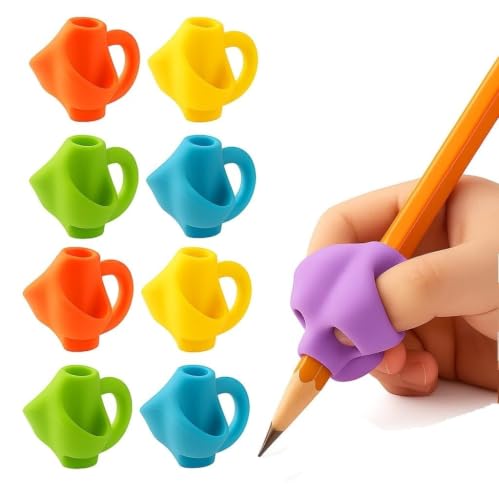 Image of MAPPERZ Children Pencil Holder Writing Aid Grip Trainer /Ergonomic Training Pen Grip Posture Correction Tool For Kids (1), Ink black