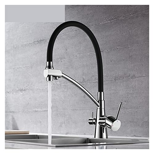 Robinet de cuisine à double bec pour éliminer le goût du chlore