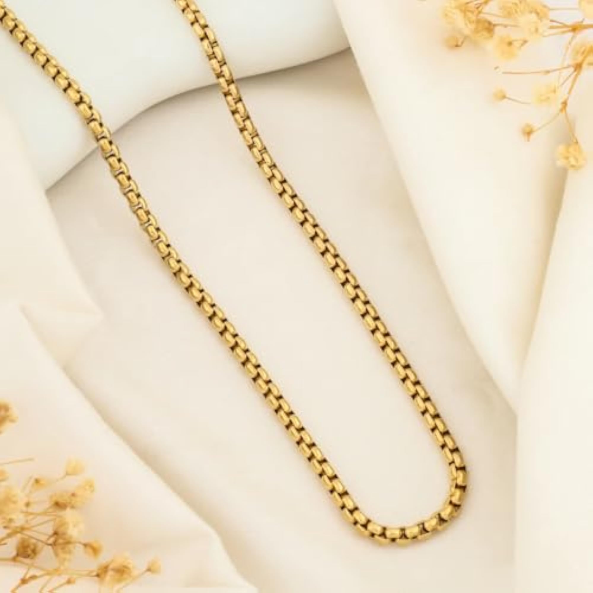 Men's Gold Chain Necklace with Strong Design, Casual & Formal