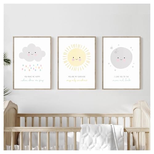 Décoration de Dessin Animé Ciel et Nuage pour Mur Chambre Bébé