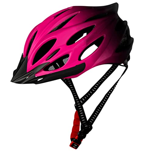 Casco de bicicleta liviana con luz para adultos de carretera y ciudad