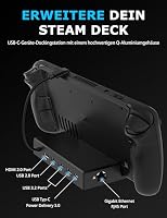SABRENT Docking Station 7-in-1 für Steam Deck mit M.2 SSD Slot, HDMI 4K 60Hz, Gigabit Ethernet, USB-A & USB-C Ports, 90W Ladeanschluss (DS-SDNV) – Ansicht 2