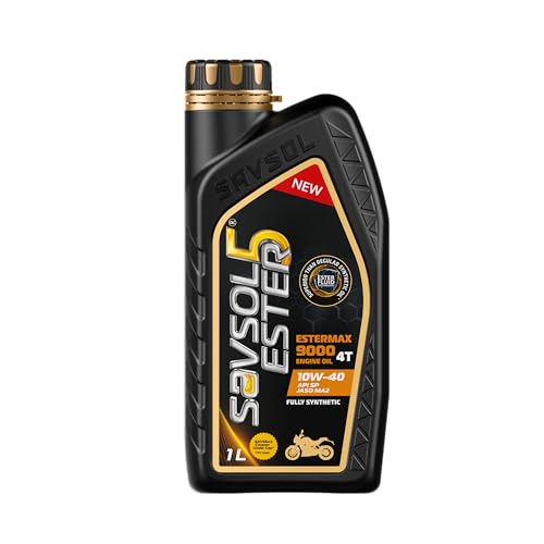 Image of SAVSOL ESTER5 ESTERMAX 9000 4T 10W-40| Fully Synthetic Bike Engine Oil (1L) | With Advanced Ester Fluid Technology | API SP | Meant for High Performance Bikes for Peak Racing Performance