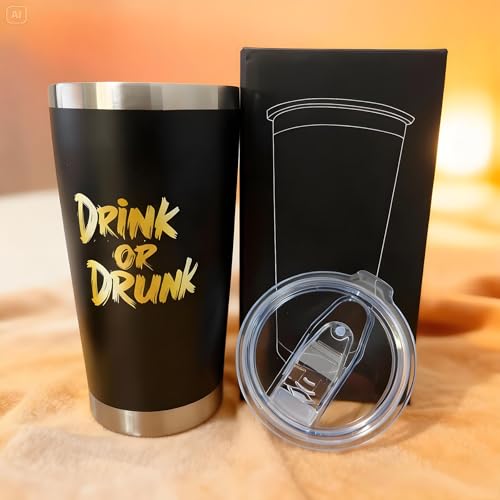 HJOCMLE Travel Coffee Tumbler 20OZ Stainless Steel Tumbler with Magnetic Slider Lid Funny“Drink”Travel Mug Insulated Cup as Men Birthday Gifts for Outdoor&Indoor - image 2