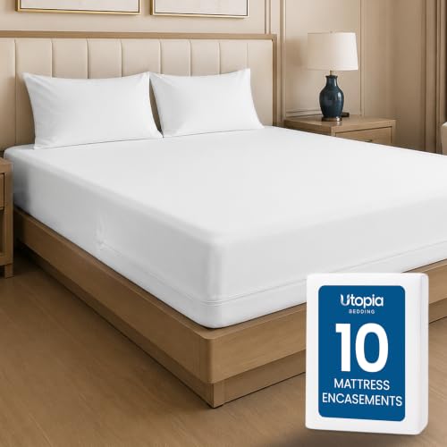 Image of Bulk 10-Pack Hotel California King Mattress Encasement 100% Waterproof f