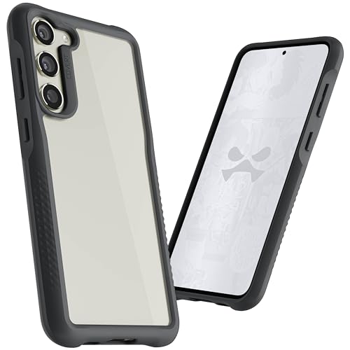 Image of Ghostek Covert Galaxy S23 Plus Case Clear with Military Grade Shockproof Protection, Non-Slip Grip, Protective Silicone Phone Cover Designed for 2023 Galaxy S23+ (6.6 inch) (Black)