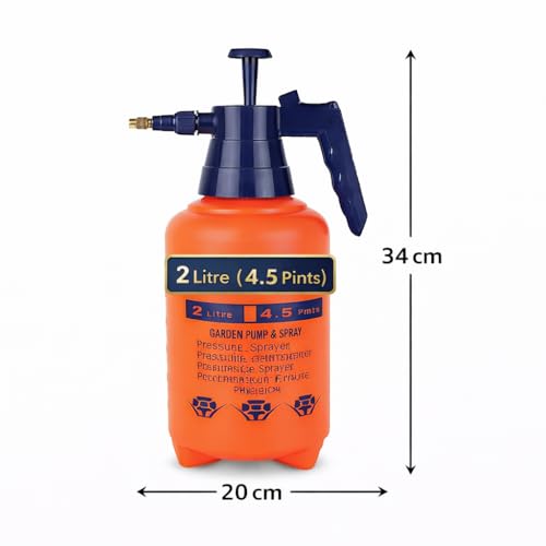 Image of Pressure Spray Pump for Gardening (2L) | Hand Water Pump Sprayer Bottle for Home Garden & Lawn | Watering Sprayer | Indoor & Outdoor Plant Care Spray Can