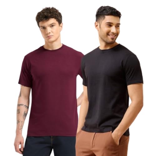 Image of Wellbi Bamboo Men's Tshirt - Ultra-Soft, Breathable & Sustainable | Premium Cotton Blend for Supreme Comfort | Stylish & Eco-Friendly T-Shirt for Men | Tshirt Men Cotton