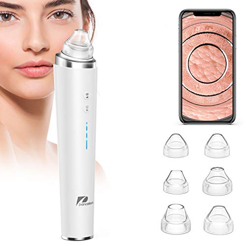 Mitesserentferner Porenreiniger WIFI Visuelle Mitesser Sauger Porenreiniger 20X Mikroskop 5.0 Megapixel Vakuumsauger Mitesserentferner Entferner mit 6 Austauschbaren Sonden