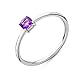 Produktbild MIORE Ring Damen Weißgold 9 Karat / 375 Gold Solitär Amethyst