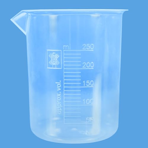 Image of ESAW Multipurpose Measuring Cup /Beaker /Jug Set for Kitchen, Cooking, Science Labs, Baking, Car Service & Schools - BPA-Free Plastic, Set of 4 (500 ml, 250ml, 100ml, 50ml)