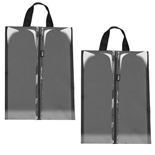 LOVK Shoe Bags for Travel, XX-Large Shoe Bags Travel Accessories Transparent Waterproof Nylon Packing Cubes Luggage Organizer