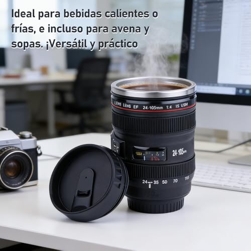 Opiniones de Termo en Forma de Lente de Camara los mejores 5. 24 Imagen adicional