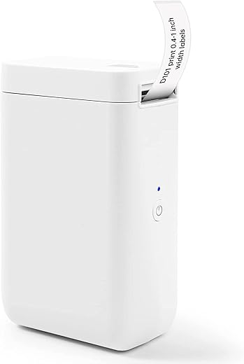 NIIMBOT D110 Label Maker Machine with Tape, Small Thermal Sticker Printer with 0.59”x1.18” Labels, Portable Bluetooth Connection, Monochrome