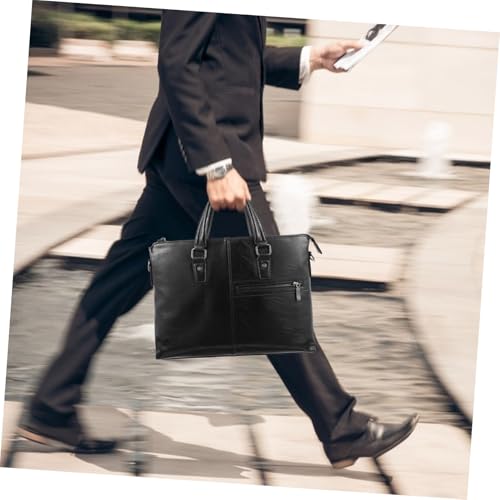 Bolso de negocios SHINEOFI de cuero PU con elegante compartimento para computadora 5