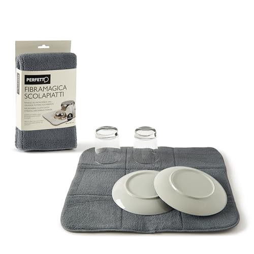 Perfetto 0263C - Égouttoir à Vaisselle en Microfibre Super absorbante, Couleurs Assorties, 40 x 50 cm, 1 pièce – vue 2