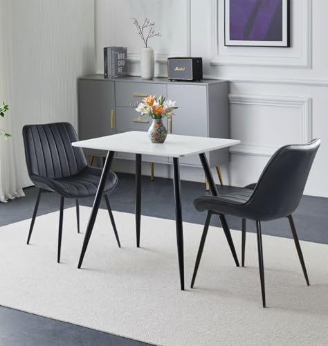 Mesa de comedor pequeña de 80 cm que optimiza el espacio en pisos urbanos 2