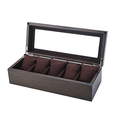 Alien Storehouse Caja de Reloj de Madera Reloj de 5 Ranuras Caja de Almacenamiento Joyas Exhibición n. ° 27 Cover