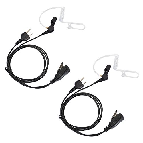 COODIO 2 x Auriculares 2 Pin Micro-Auricular Micrfono [Tubo Acstico] Microfono Seguridad y Bodyguard para Midland Transceptor
