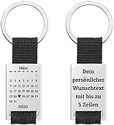 geschenke-fabrik.de Schlüsselanhänger mit Kalender Gravur nach Datum personalisiert - Liebesanhän...