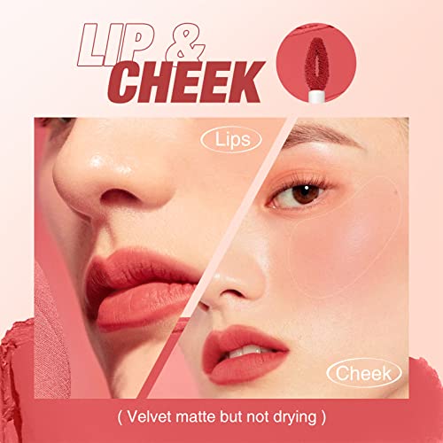 Cream Liquid Blush, Matte Velvet Sheer Flush Texture For A Breathable Feel, Non-Sticky Matte Liquid Blush #02 #TOP6
